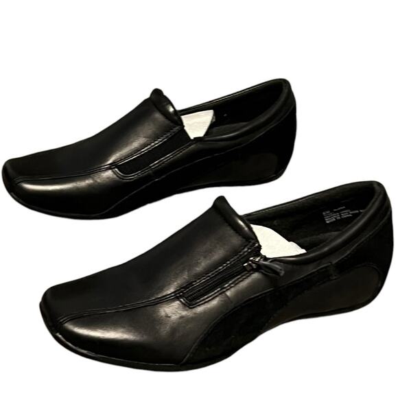 Jasmin Comfort Shoes Womens 8M Black Soft Suede Leather Alaina Slip On Loafers - Picture 2 of 14